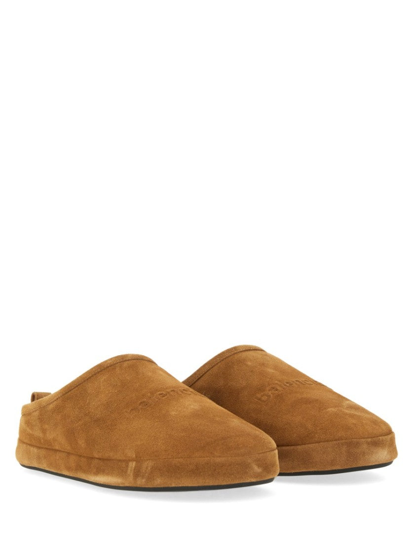 Balenciaga Alaska Shearling-Lined Calfskin Slippers