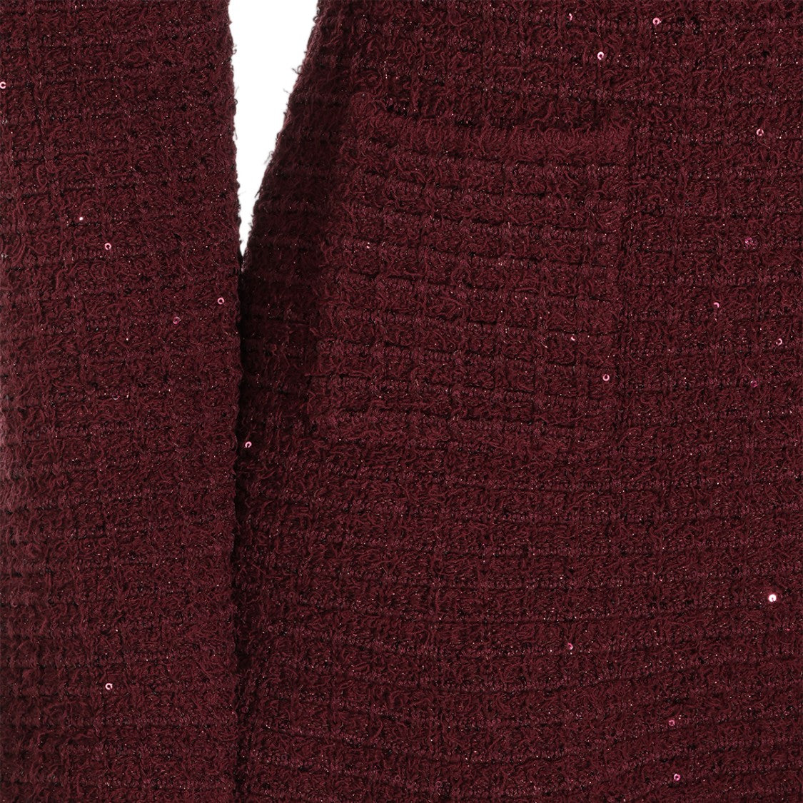 Self-Portrait Textured Burgundy Silver Embellished Dress