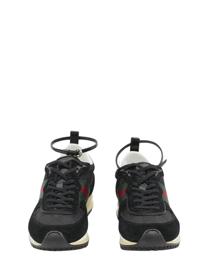 Gucci Low-Top Suede And Nylon Sneakers