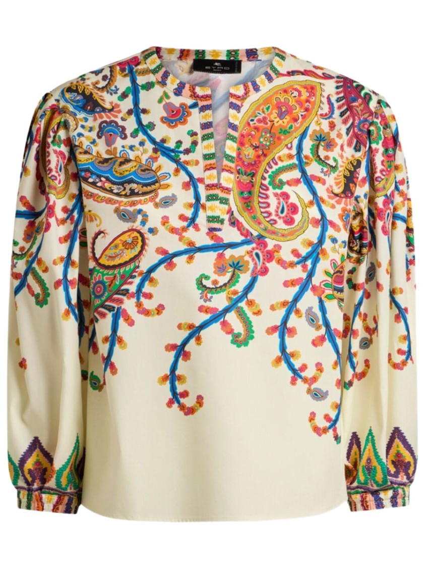 Etro Vibrant Paisley Floral Relaxed Blouse