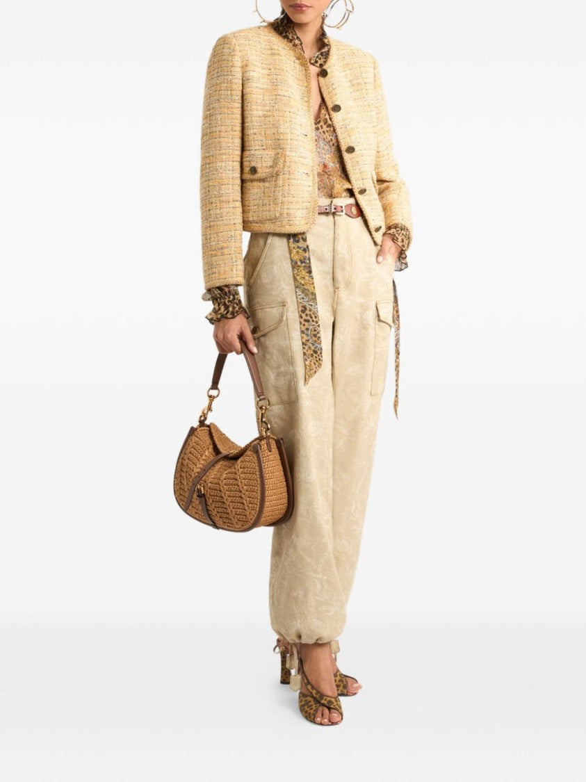 Etro Leopard Print Silk Blouse With Paisley Patterns
