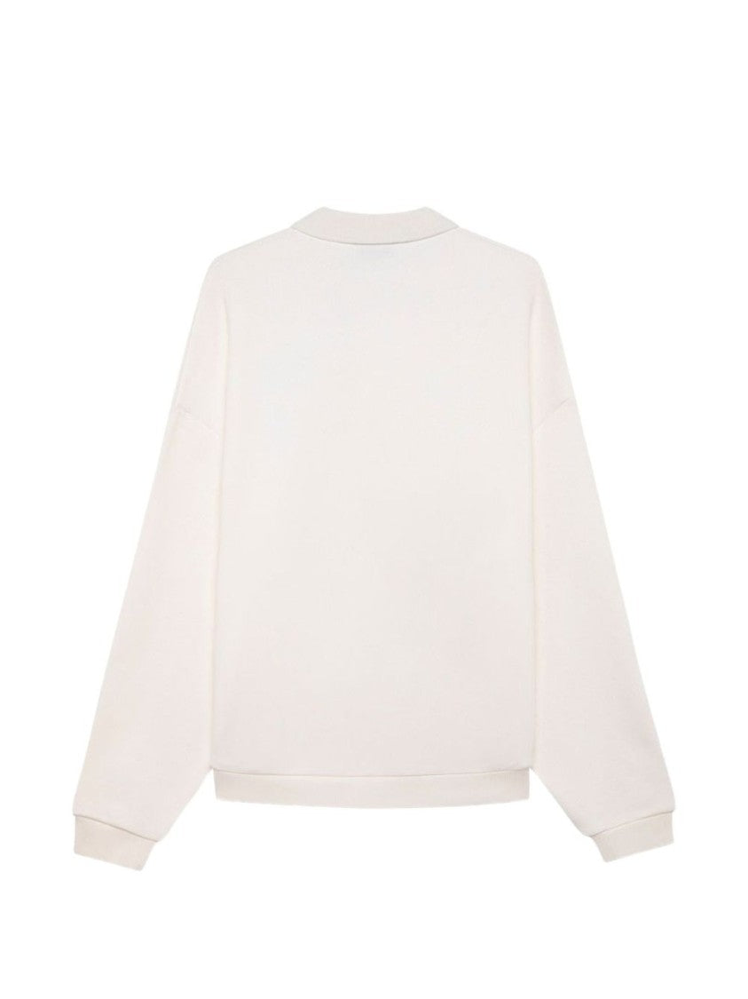 Autry Crew Neck Knit Sweatshirt With Ribbed Detail