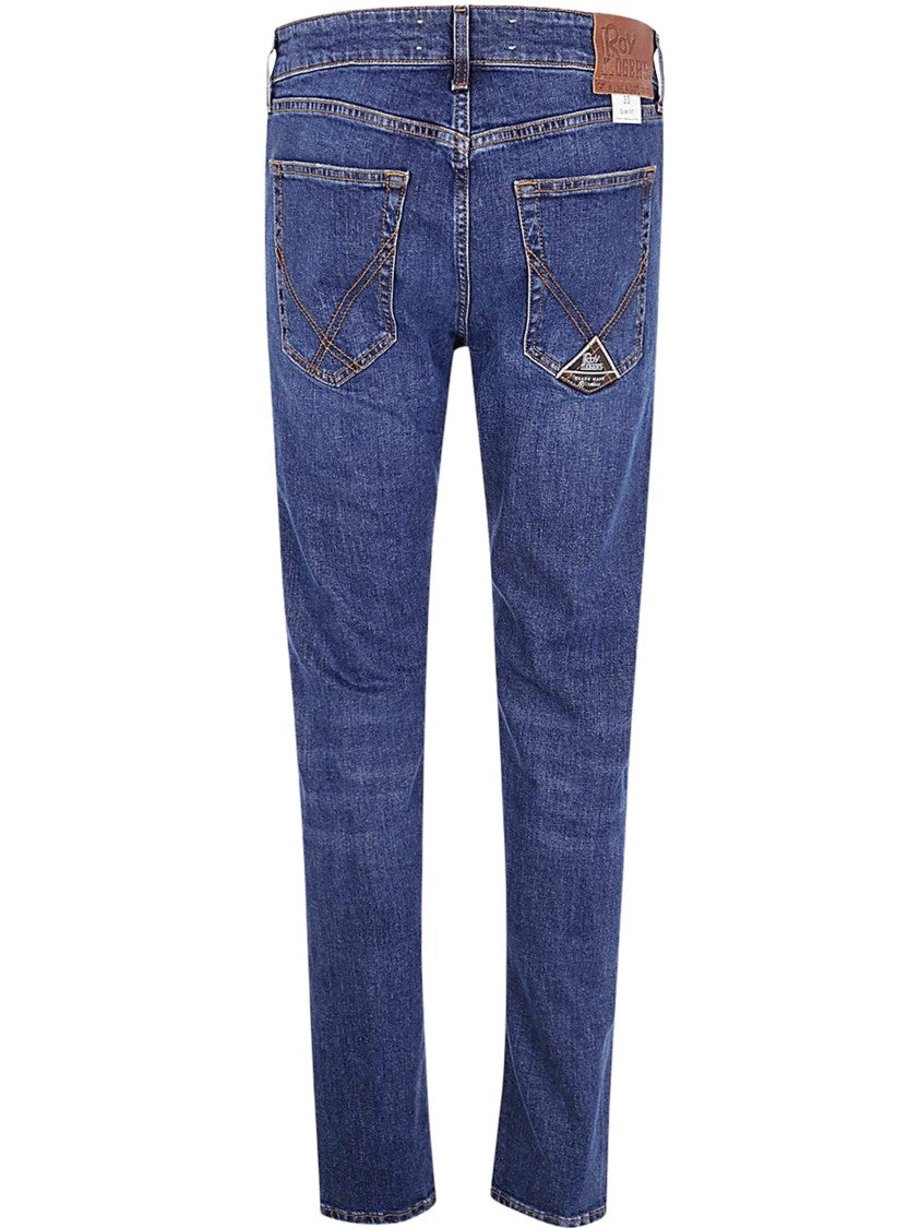 Roy Roger's Logo Patch Straight-Leg Jeans