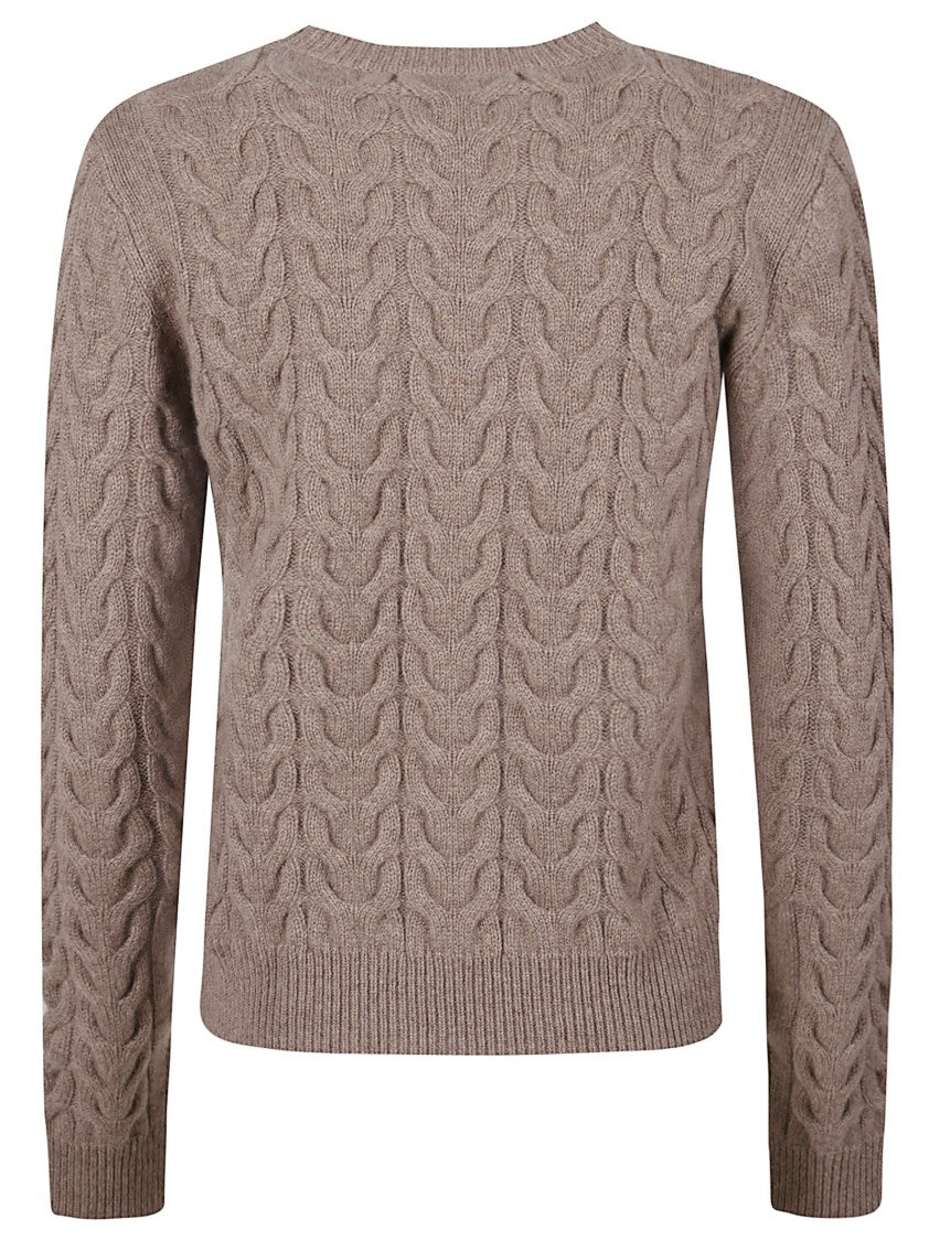 Max Mara Cable Knit Sweater With Crew Neckline