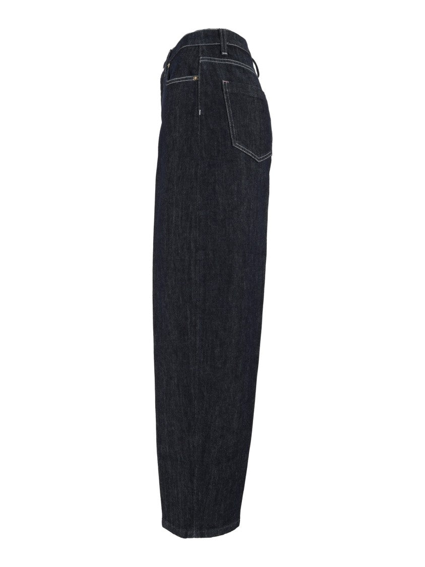 Fabiana Filippi Blue Softened Barrel-Fit Jeans