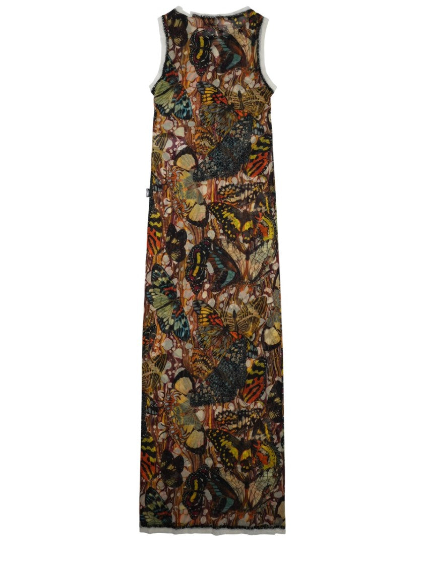 Jean Paul Gaultier Papillon Polyamide Butterfly Printed Dress