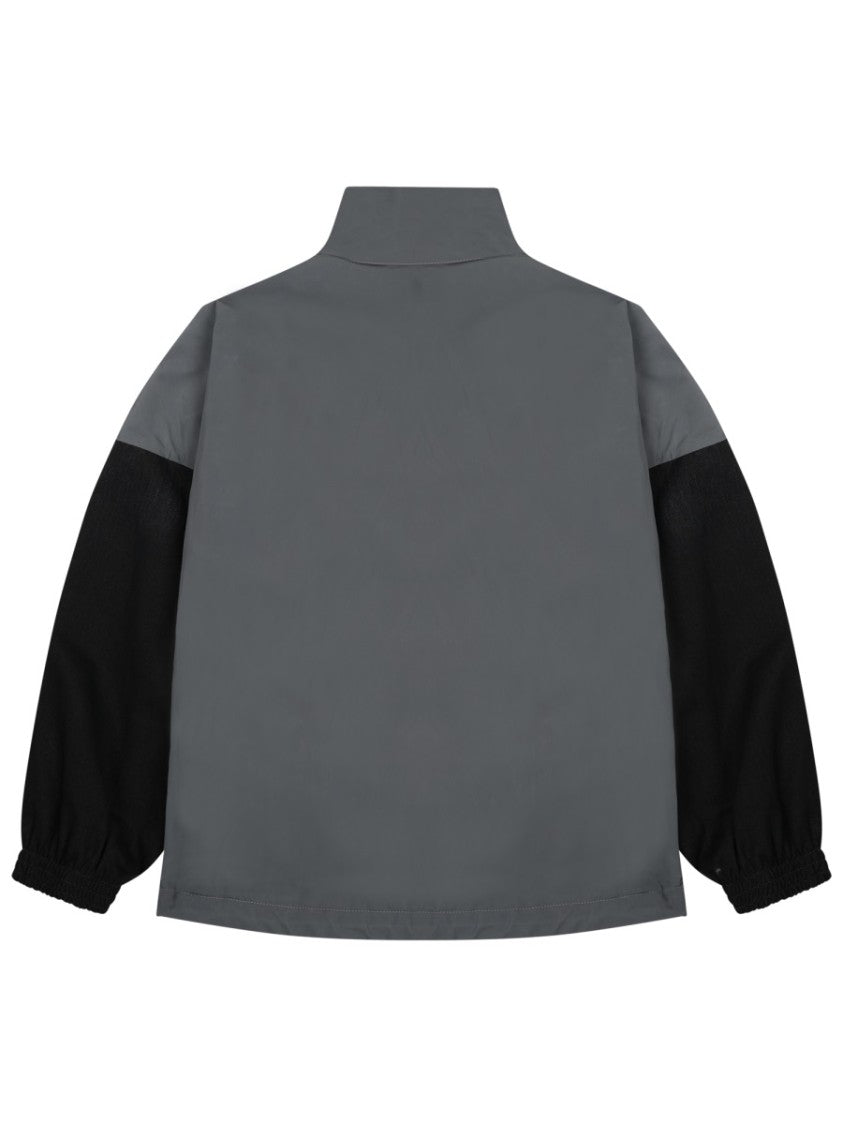 Balenciaga Color-Block Oversized Jacket With Bold Logo