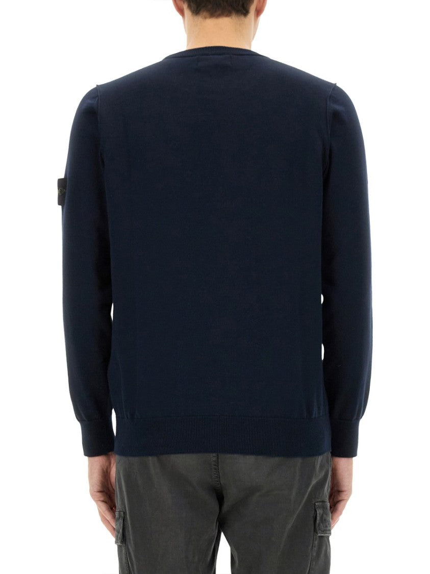 Stone Island Jersey Cotton Sleeve Logo Sweatshirt
