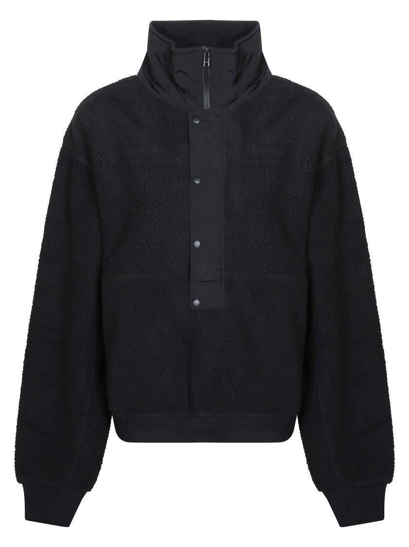 Entire Studios Felpa System Half Zip Textured High Collar Sweatshirt