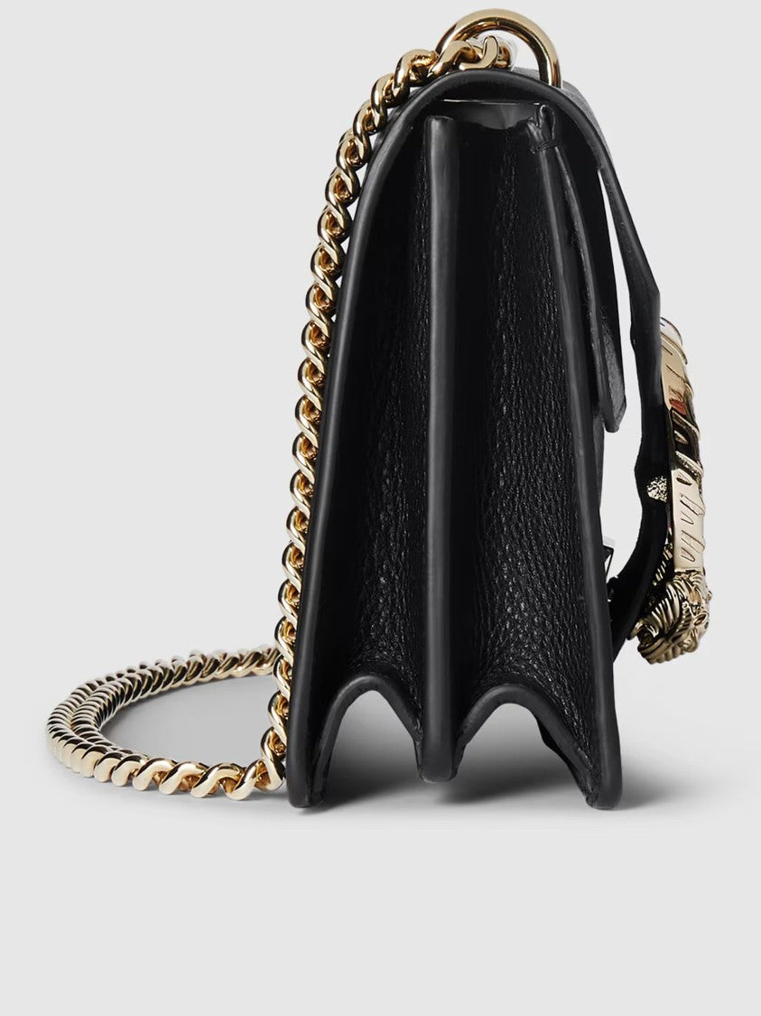 Gucci Black Dionysus Medium Leather Shoulder Bag