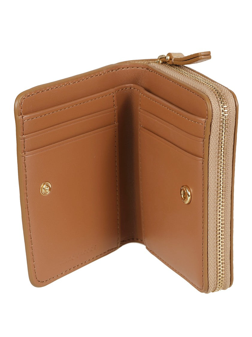 Marc Jacobs Textured Leather Zip-Around Wallet With Design