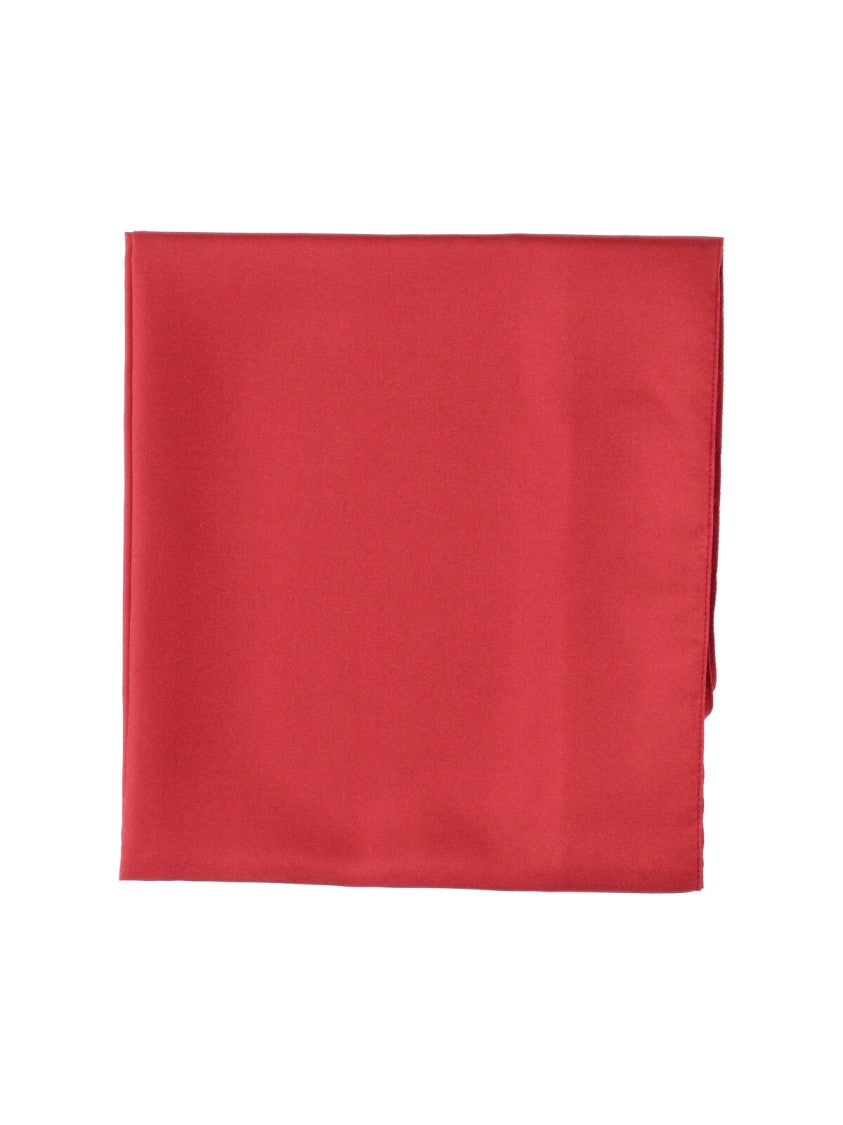 Martine Rose Red Square Logo Print Cotton Scarf