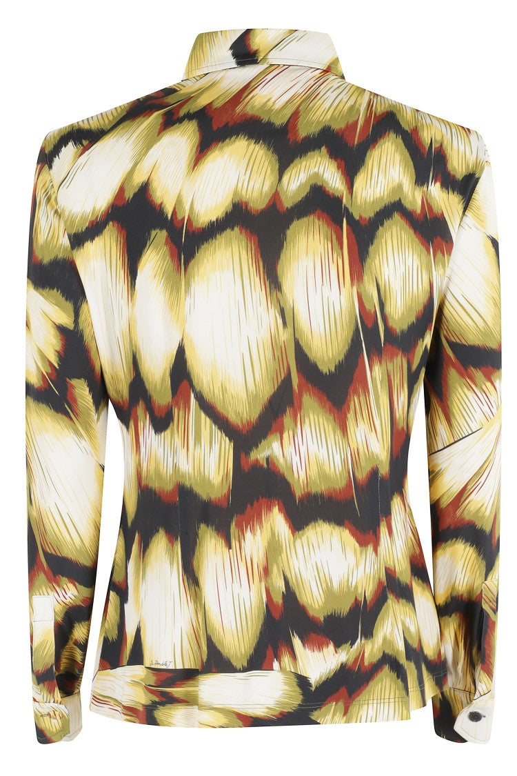 La Double J Tailored Multicolored Abstract Print Shirt