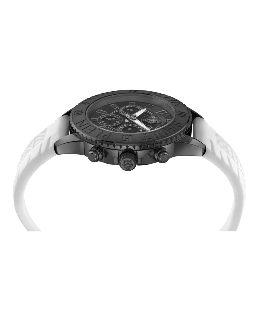 Plein Sport Chronograph Quartz Watch With Textured Black Dial