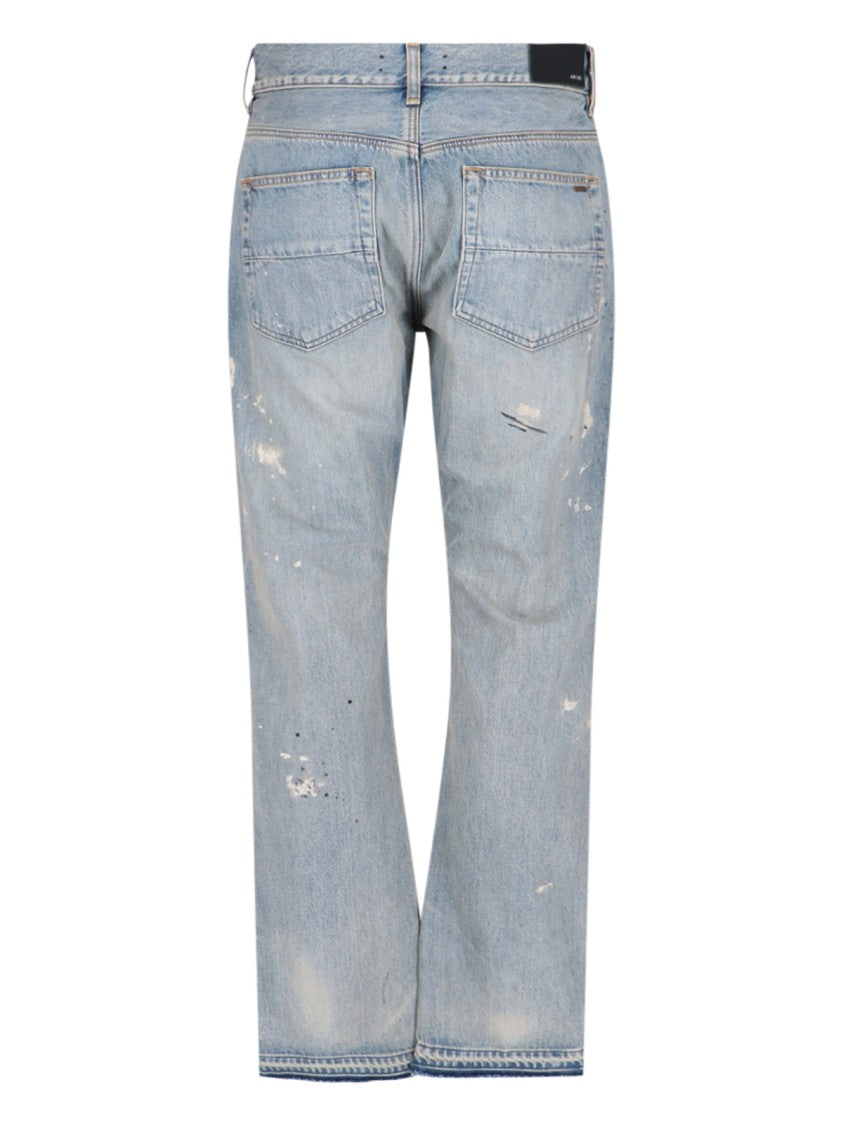 Amiri Amiri "Painte" Straight Jeans In Light Blue Denim