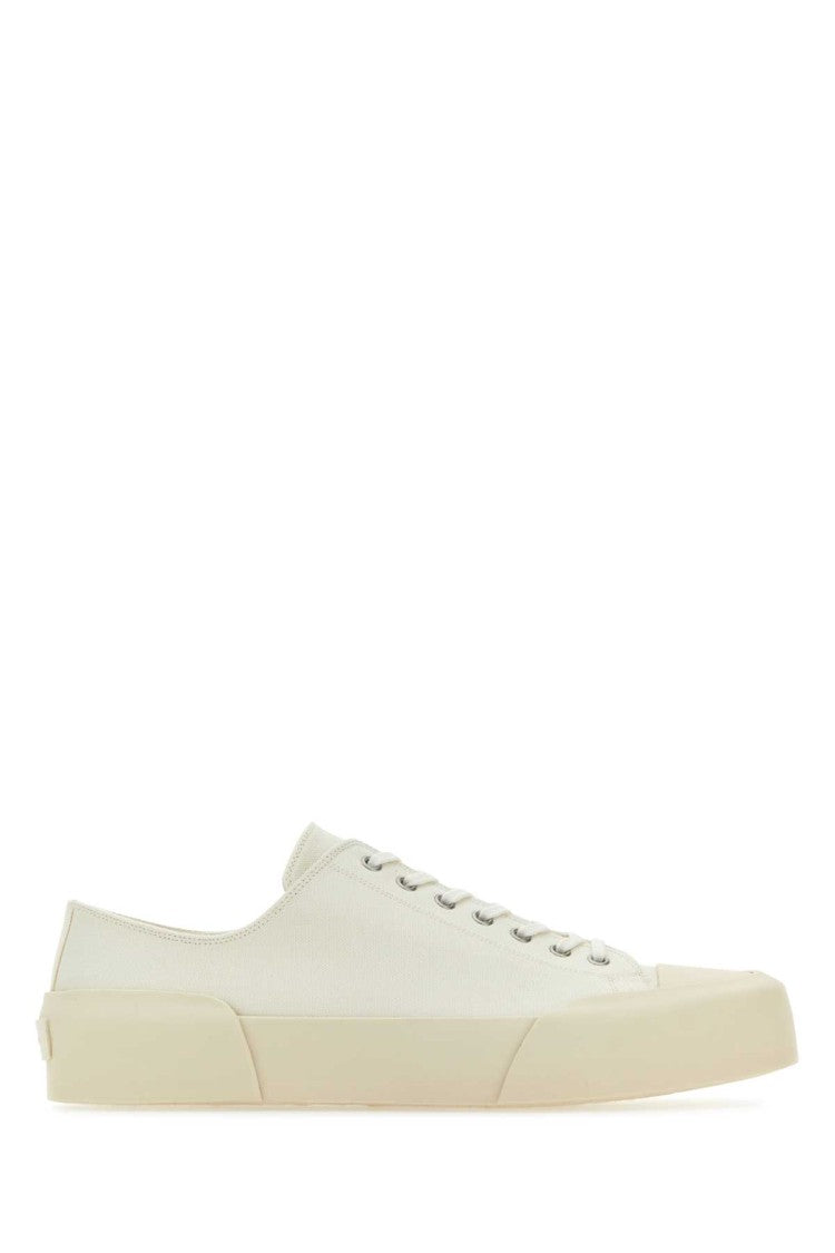 Jil Sander Ivory Canvas Sneakers