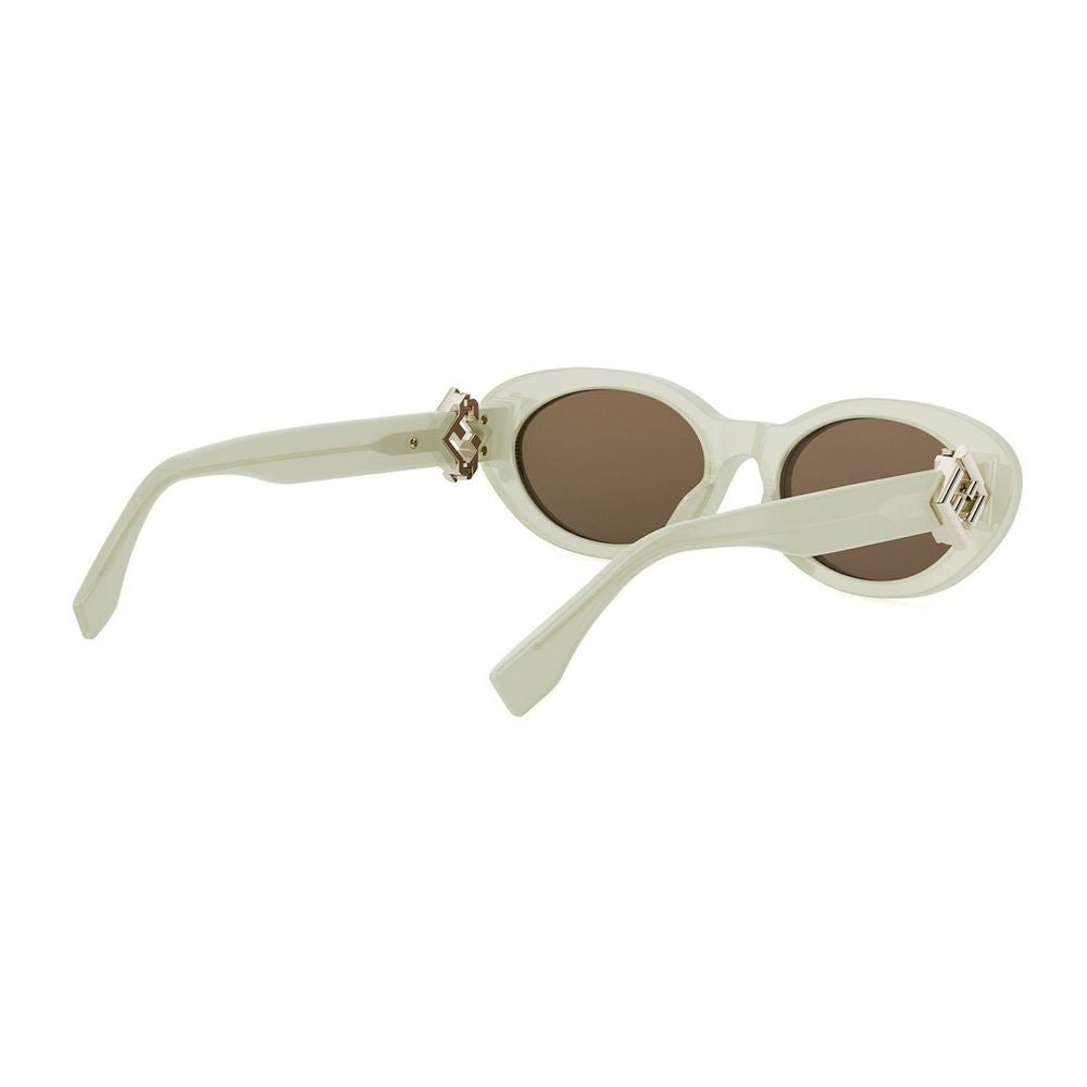 Fendi Ff Diamonds Slim Oval Acetate Sunglasses