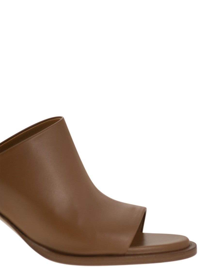 Tod's Soft Calfskin Open-Toe Sandals With Banded Heel