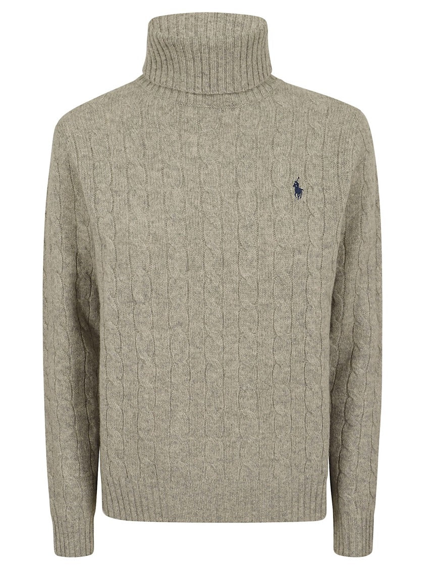 Polo Ralph Lauren Cable Knit Turtleneck Sweater In Wool-Cashmere Blend
