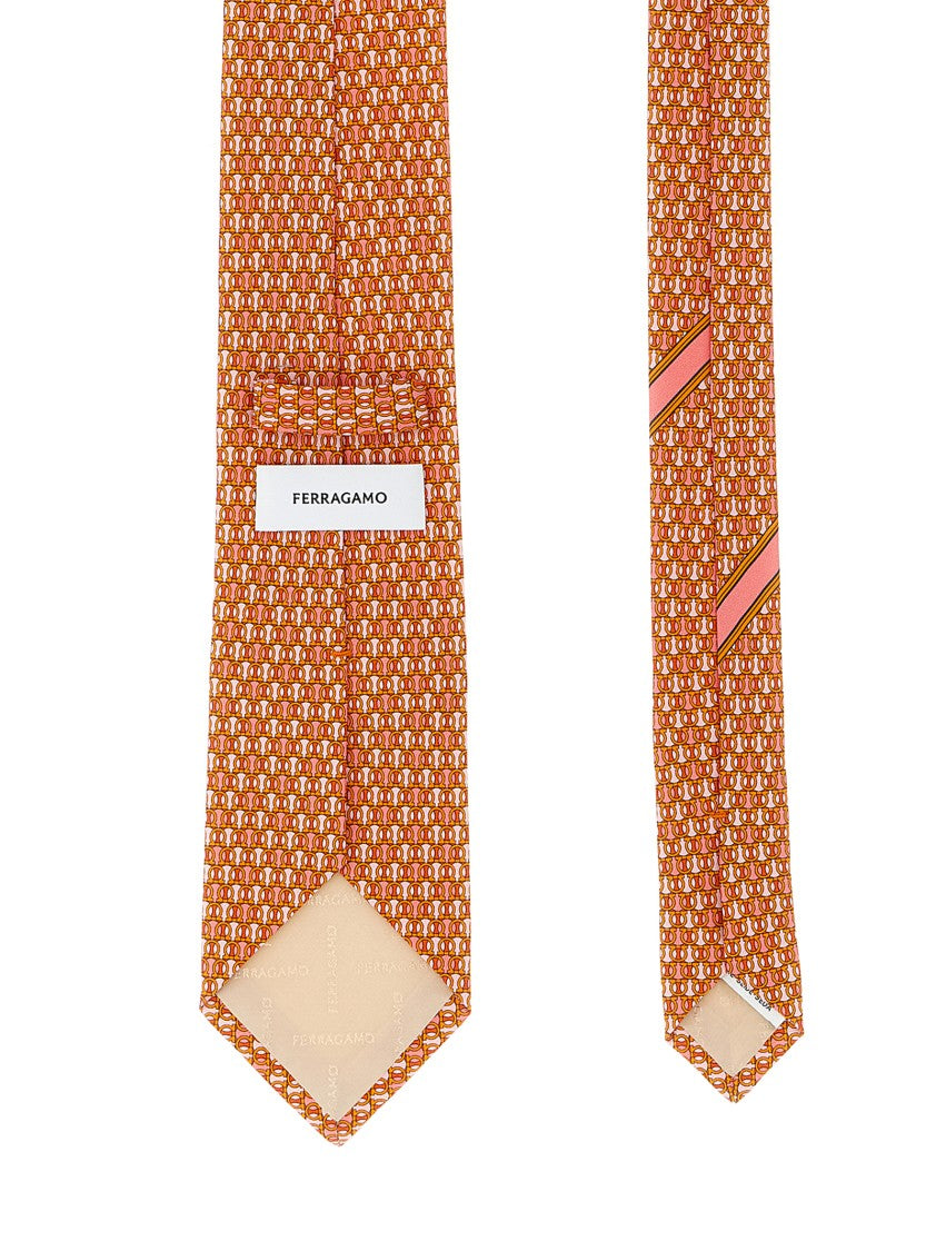 Ferragamo Gancini Polka Dot Print Tie