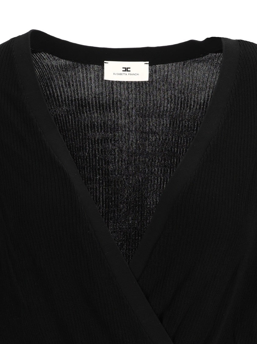 Elisabetta Franchi V-Neck Wrap-Style Bodysuit