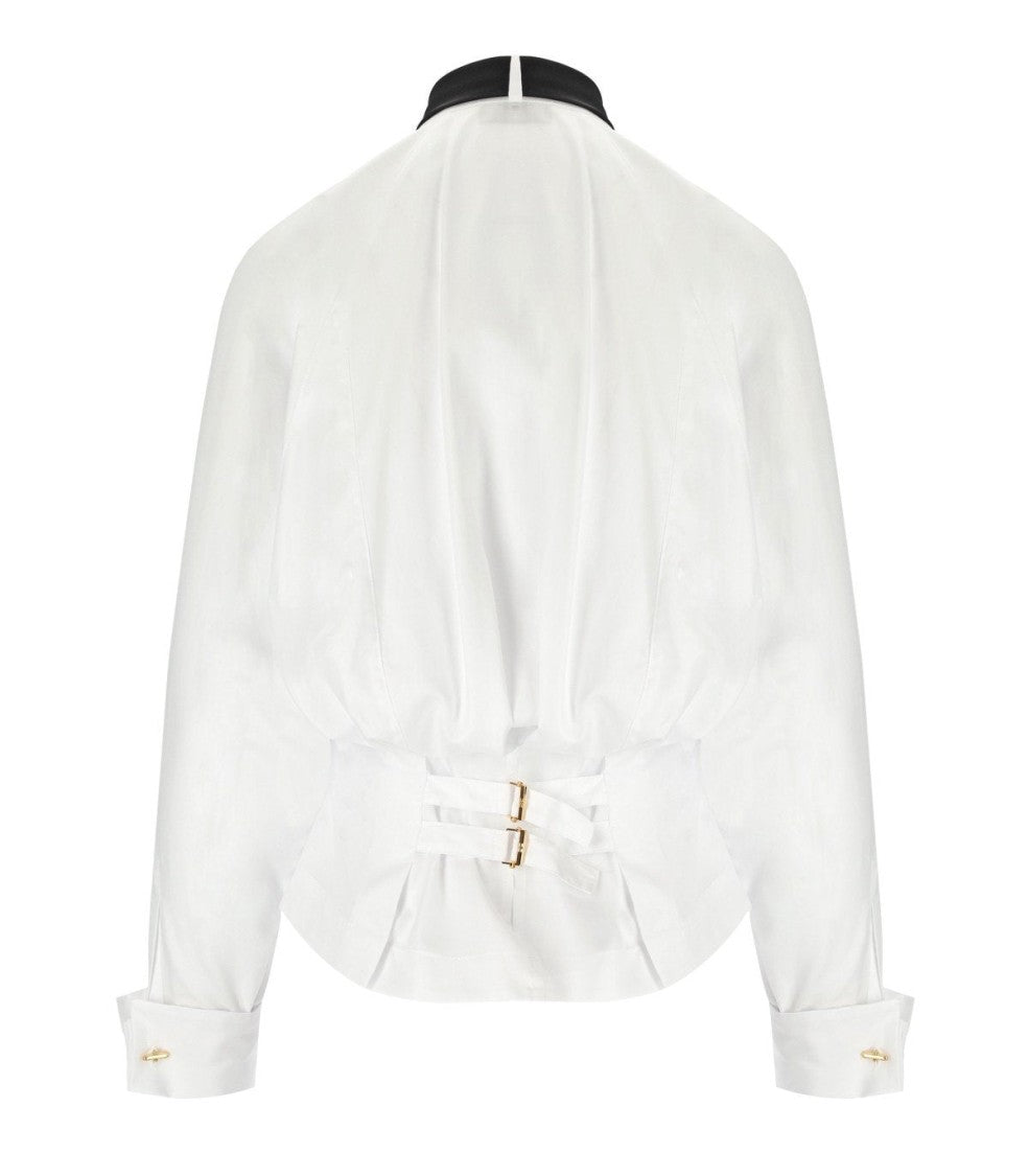 Elisabetta Franchi White Shirt With Necktie