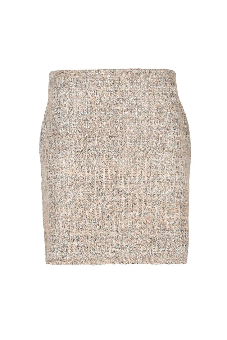 Sportmax Cabina Polyurethane And Wool Skirt - Beige