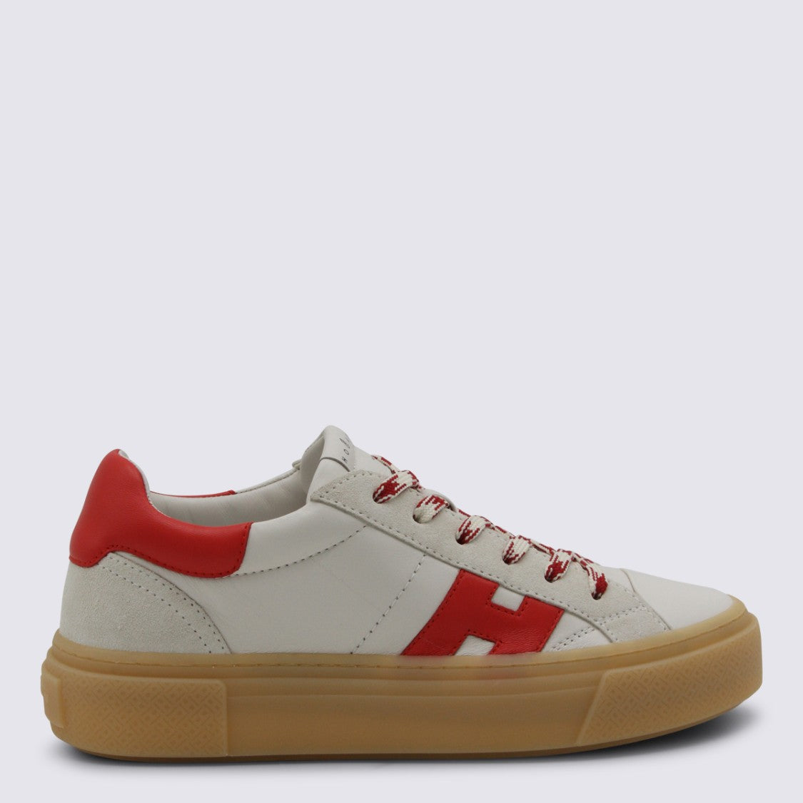 Hogan Leather Sneakers With Red Accents