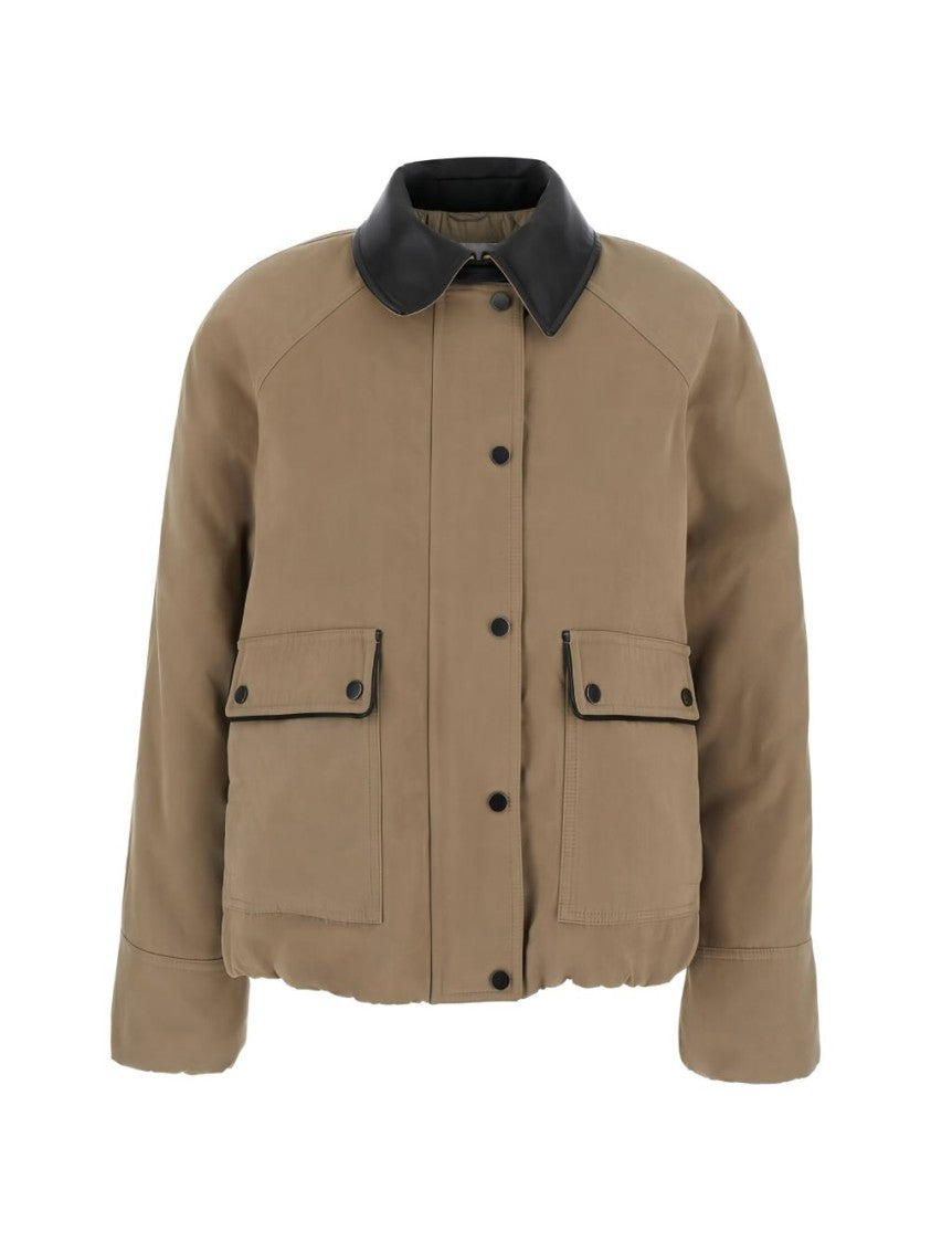 Brunello Cucinelli Casual Leather Collar Jacket