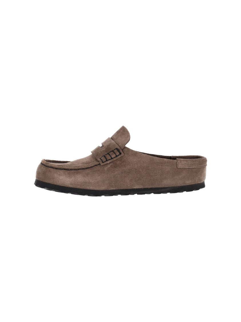 Birkenstock Grey Suede Naples Wrapped Mules