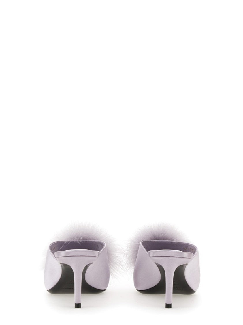 Saint Laurent Mule Mae In Satin Crepe