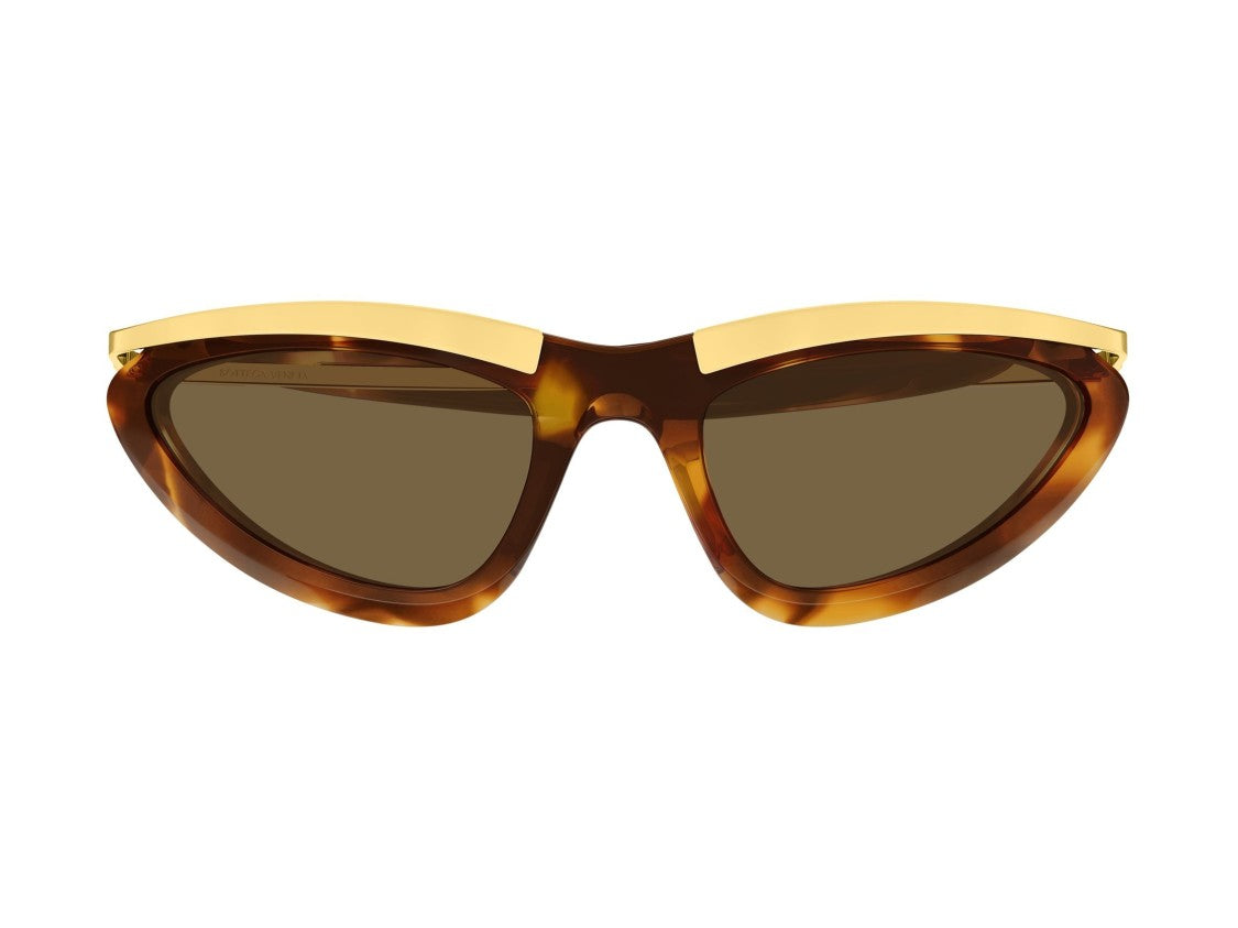 Bottega Veneta Gold Bv1477s Tortoiseshell Cat-Eye Sunglasses
