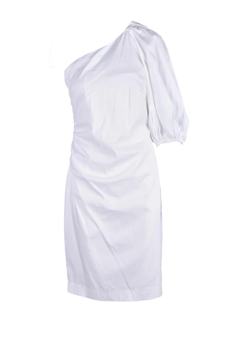 Access Fashion White Cotton Stretch Dress