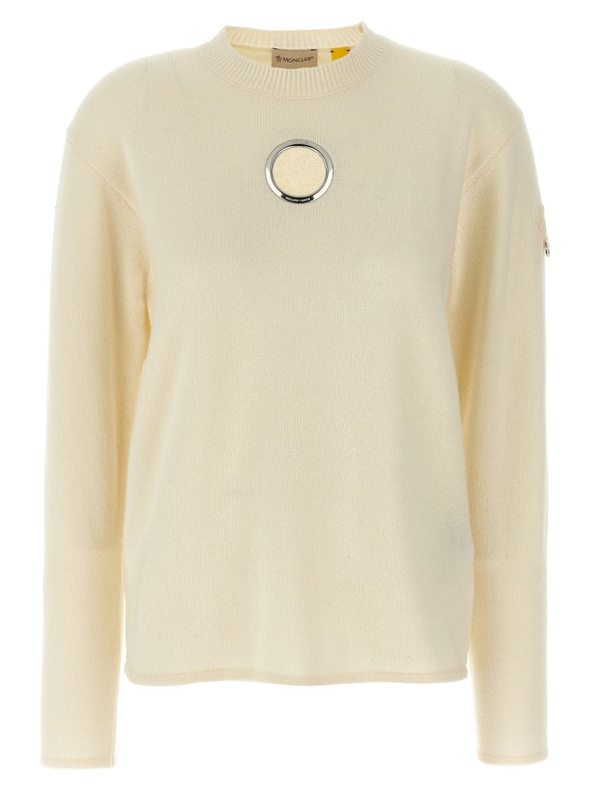 Moncler Genius Wool And Cashmere Blend Sweater With Eyelet Detail