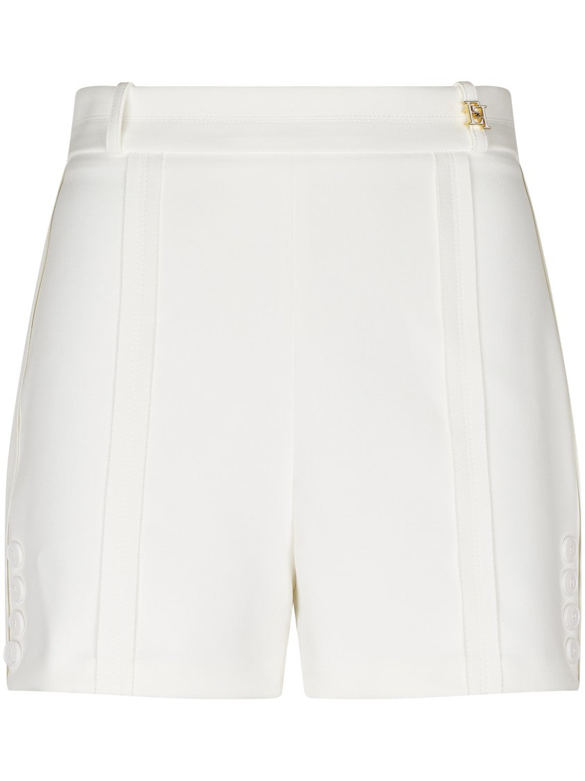 Elisabetta Franchi Tailored Shorts With High Waist And Button Detailing