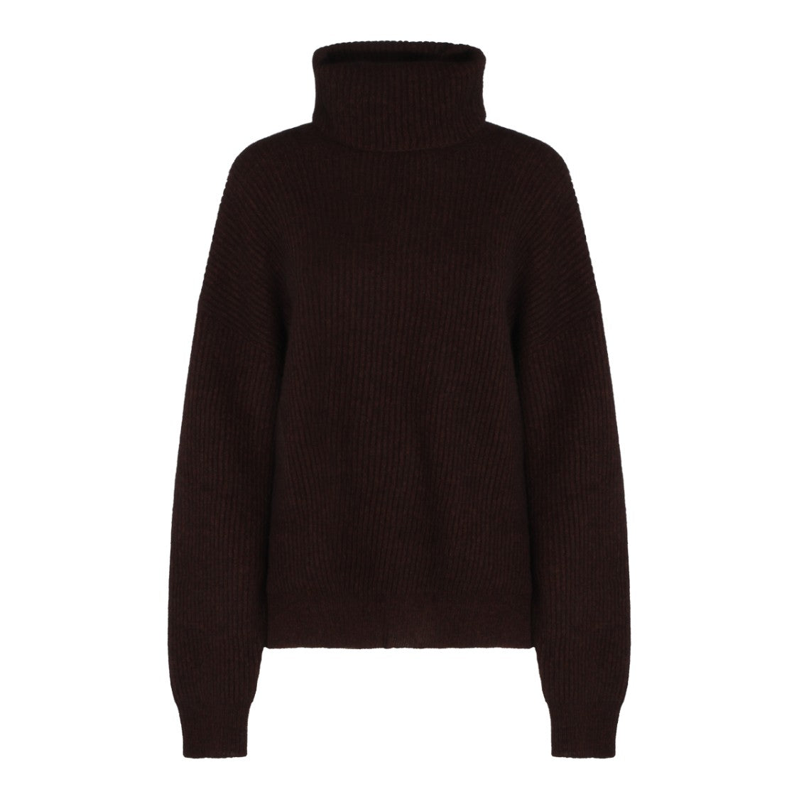 Uma Wang High Turtleneck Ribbed Knit Sweater