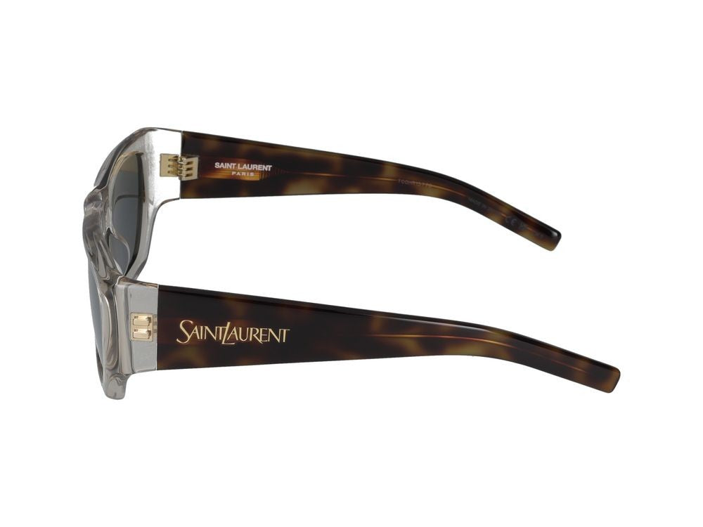 Saint Laurent Beige Translucent Beige Front Oversized Square Sunglasses