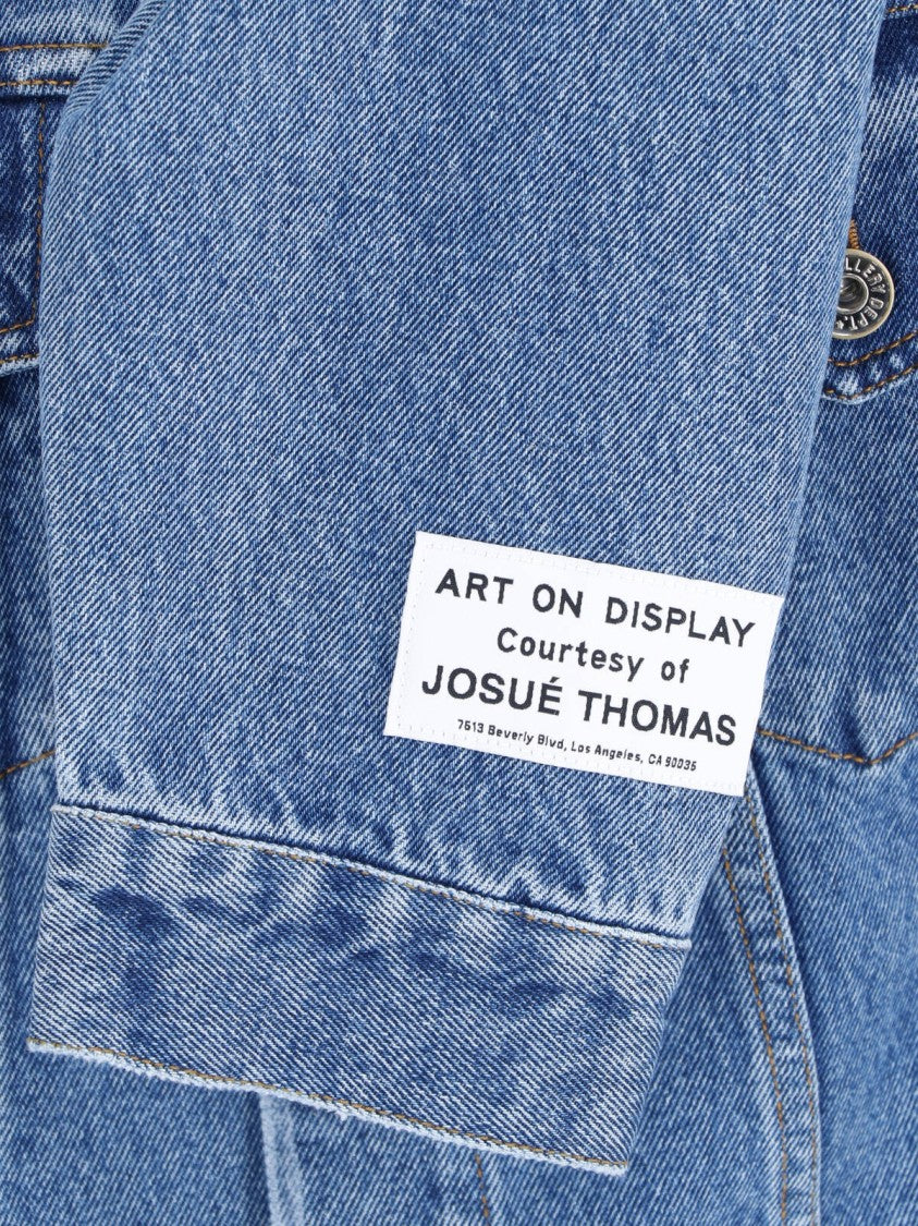Gallery Dept. Blue Worn-Wash Logo Denim Jacket
