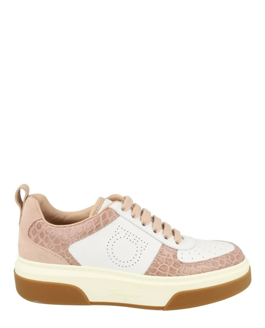 Ferragamo Cassina Low Leather Sneakers