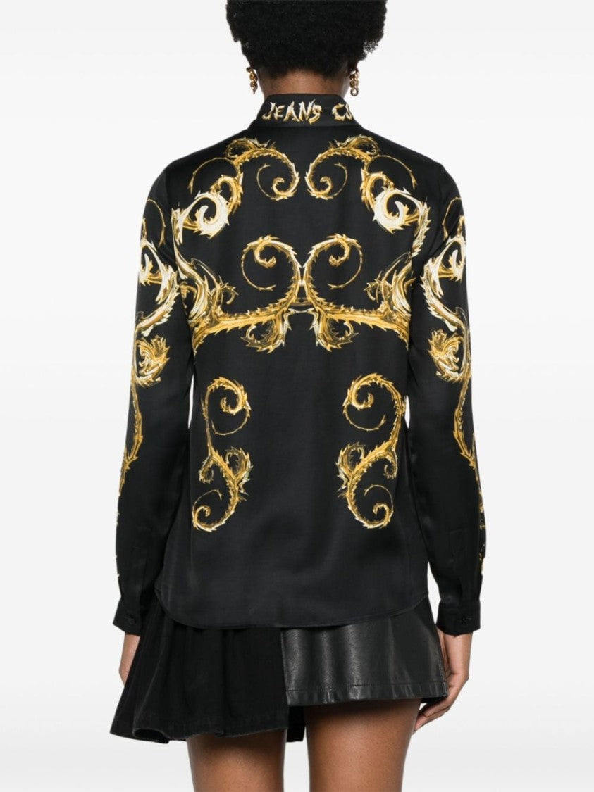 Versace Jeans Couture Ornate Black Shirt