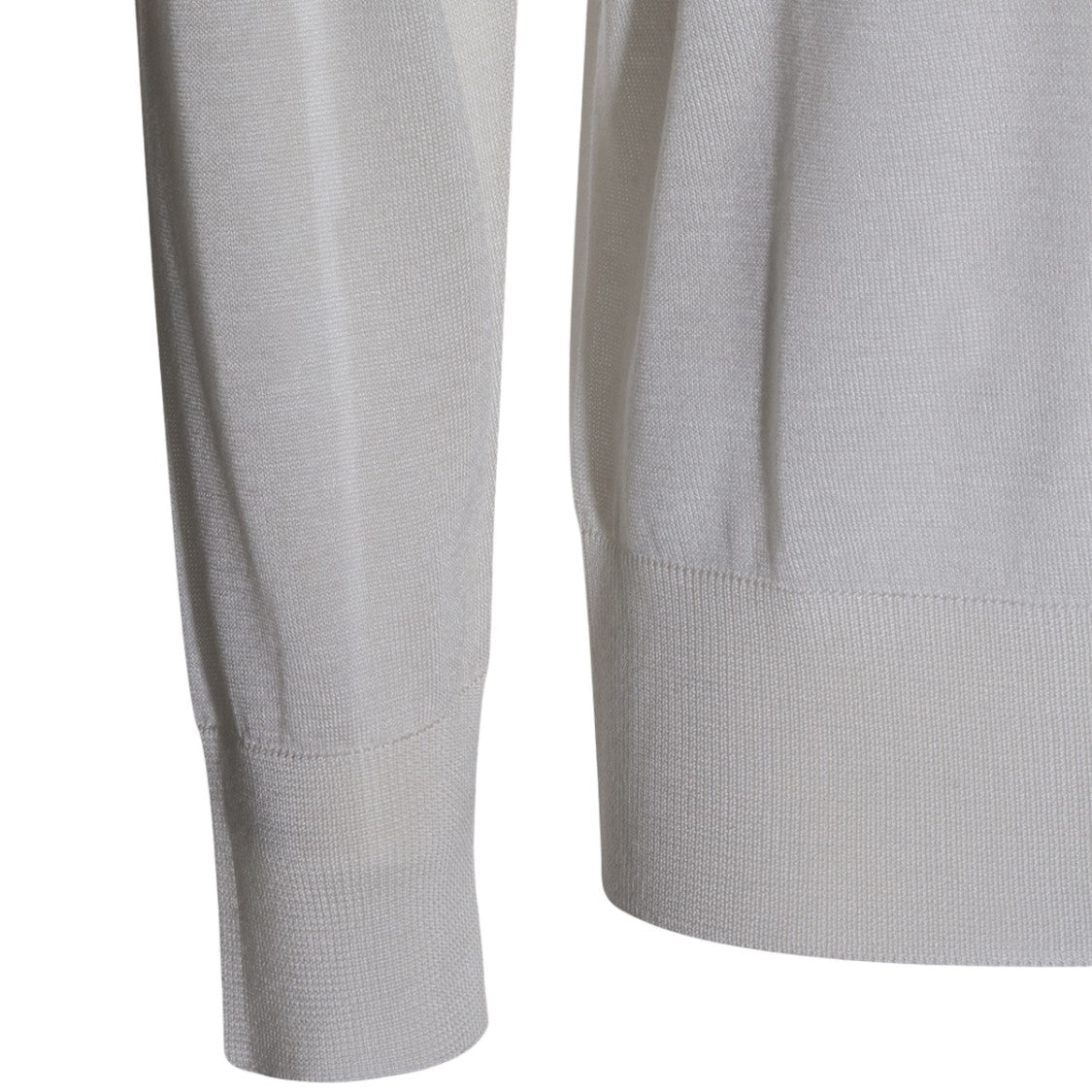 Seven Gauge Long-Sleeve Sweater With Button Placket