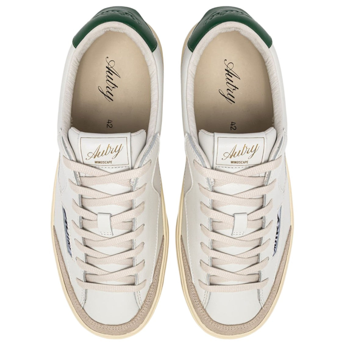 Autry Low-Top Leather Sneakers With Round Toe And Lace-Up Closure