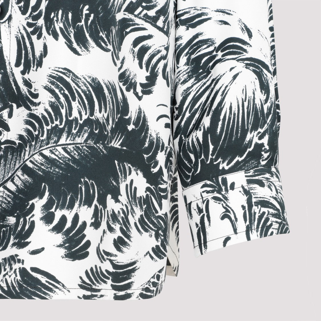 Bottega Veneta Grey Printed Silk Shirt