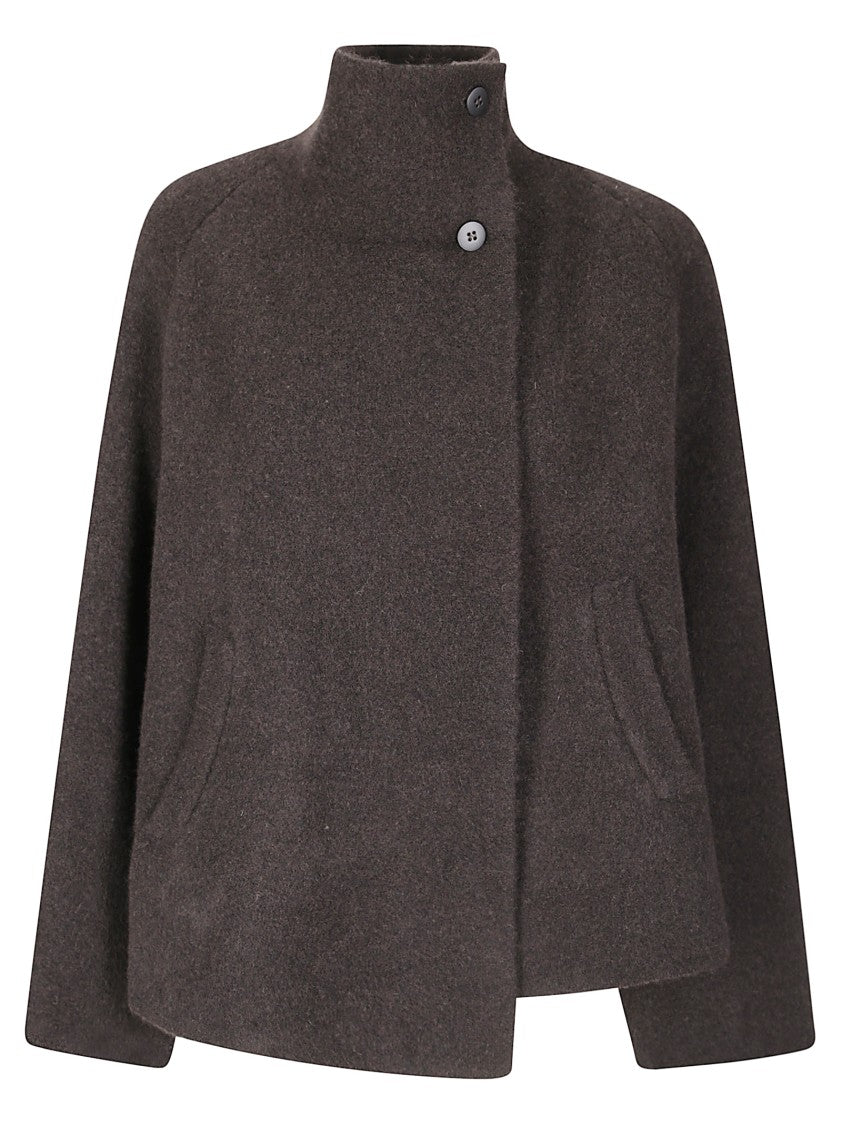 Boboutic High Collar Jacket With Button Closure