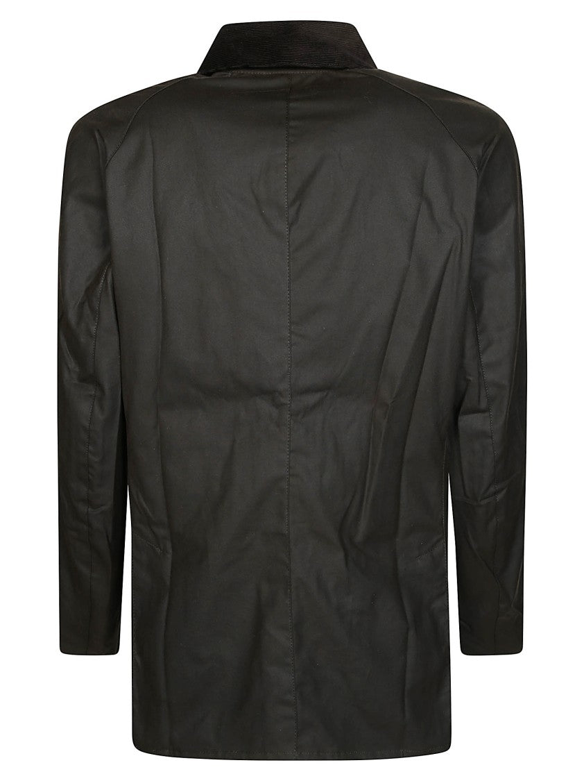 Barbour Waxed Cotton Jacket With Corduroy Collar