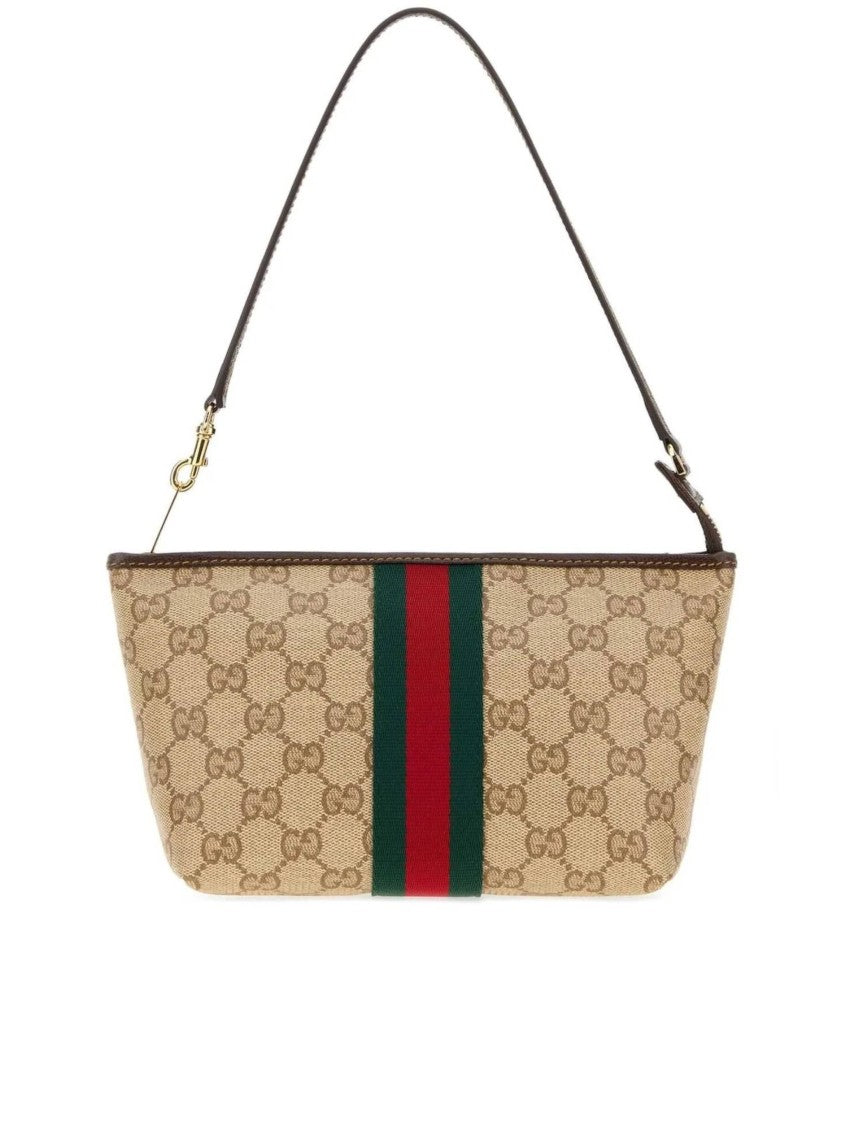 Gucci Beige Pouch Gg Canvas Bag