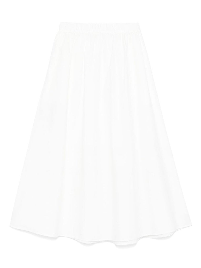Liu Jo Flowing White Skirt With Gathered Waist