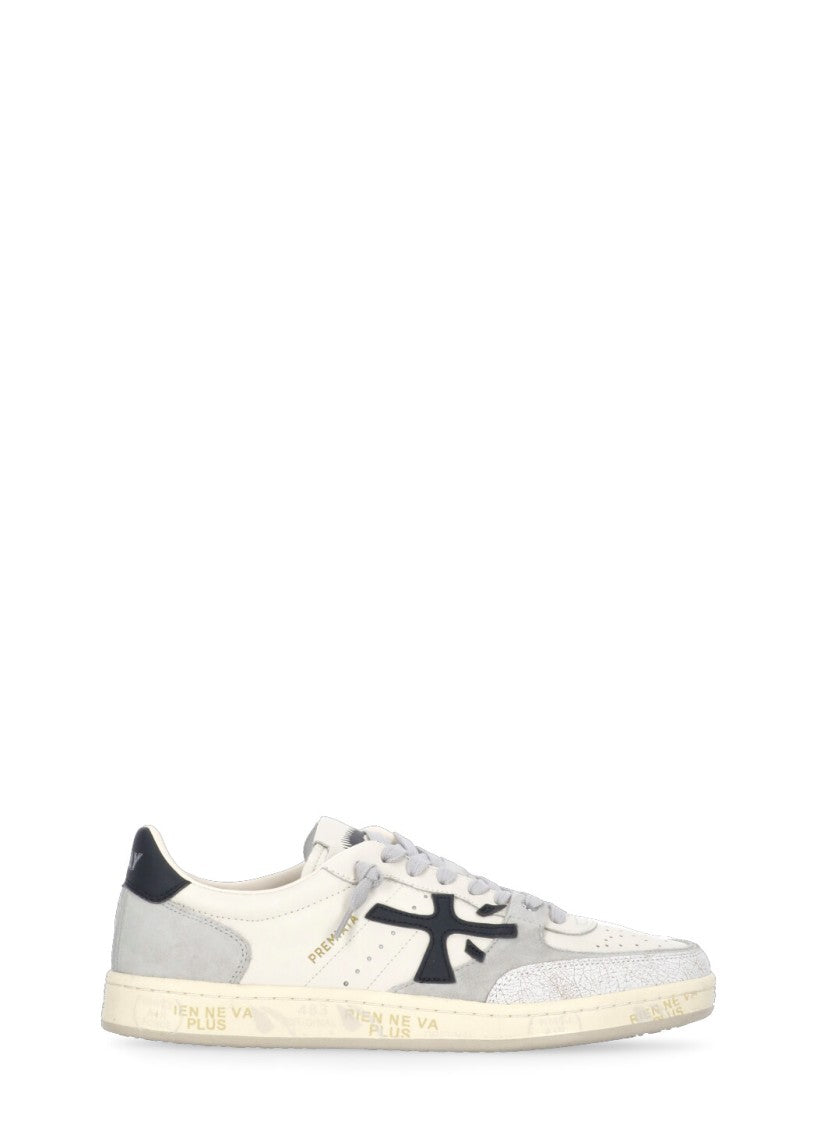 Premiata Ivory Istrice Leather Sneakers