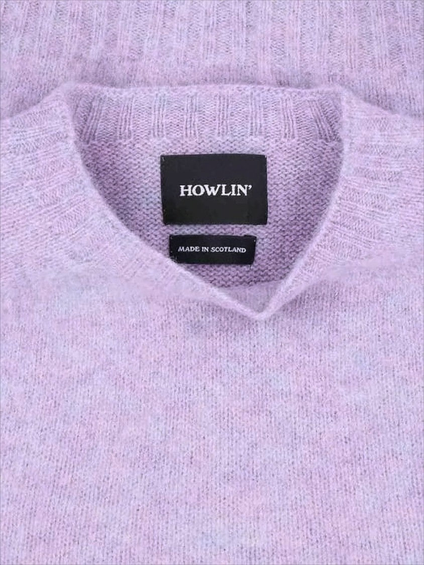 Howlin Heathered Lavender Wool Sweater With Relaxed Fit