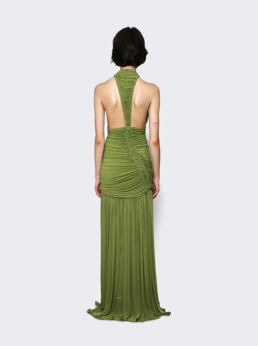 Christopher Esber Orion Gown Green Olive